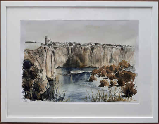 Barranco de San Mateo de Gállego. Acuarela 70x50 cm. Vendida