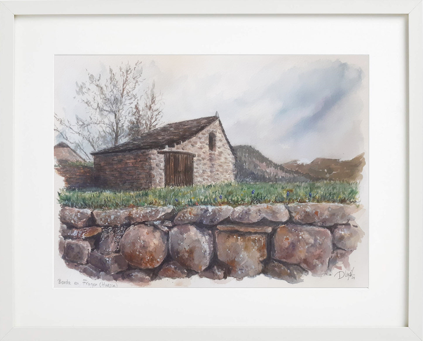 Borda en Fragen. Acuarela 30x40 cm