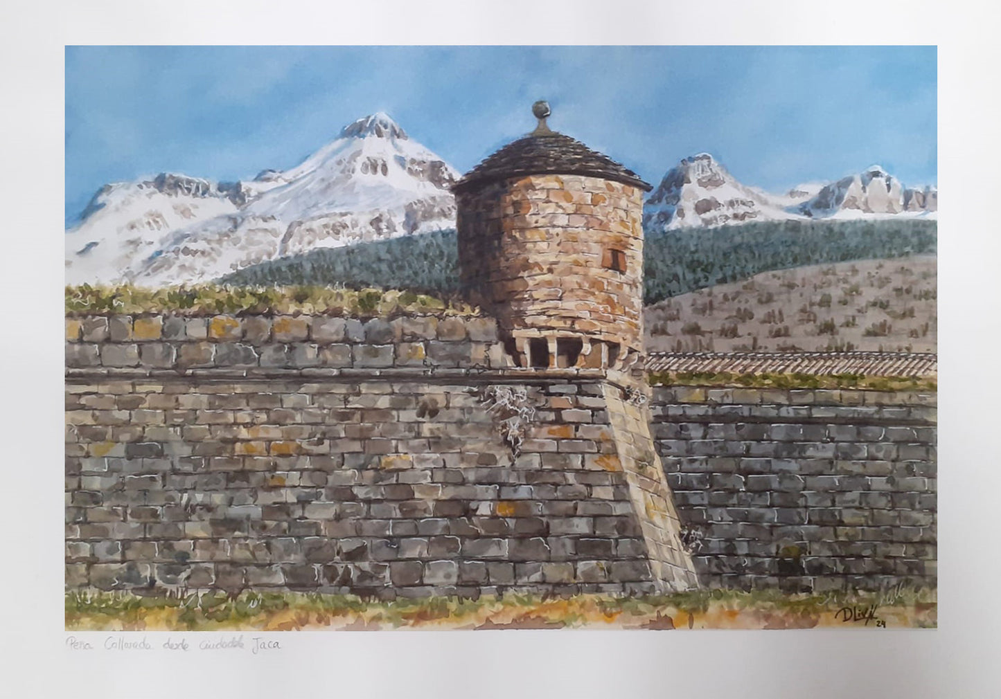 Ciudadela de Jaca. Acuarela 40x30 cm. Vendida