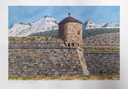 Ciudadela de Jaca. Acuarela 40x30 cm. Vendida