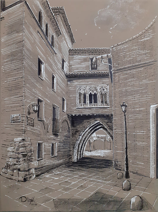 Arco del Dean 02 de Zaragoza. Técnica Mixta sobre lienzo 30x40 cm. Vendido