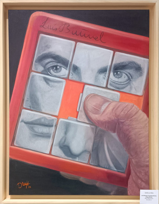Luis Buñuel. El rompecabezas. Óleo 60x80 cm