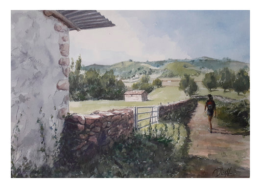 Camino a Xoxorrín 02, Erratzu. Baztán 36x26 cm. Vendida
