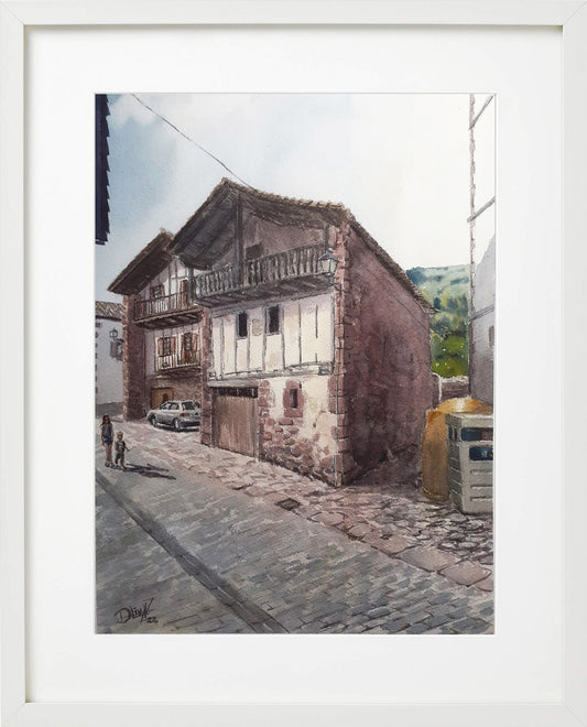 Casa en Erratzu. Baztán. Acuarela 40x30 cm
