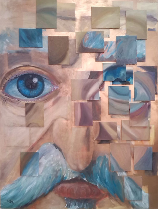 Desfragmentando al Quijote. Técnica mixta sobre tabla 122,5x160 cm